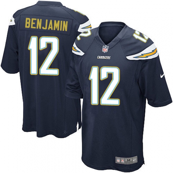 Men's Nike Los Angeles Chargers #12 Travis Benjamin Game Navy Blue Team Color NFL Jersey - Ujersey