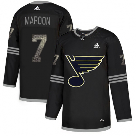 Men's Adidas St. Louis Blues #7 Patrick Maroon Black Authentic Classic Stitched NHL Jersey - Ujersey
