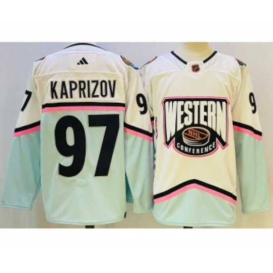 Men's Minnesota Wild #97 Kirill Kaprizov White 2023 All Star Authentic Jersey - Ujersey