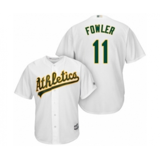 Youth Oakland Athletics #11 Dustin Fowler Authentic White Home Cool Base Baseball Player Jersey - Ujersey
