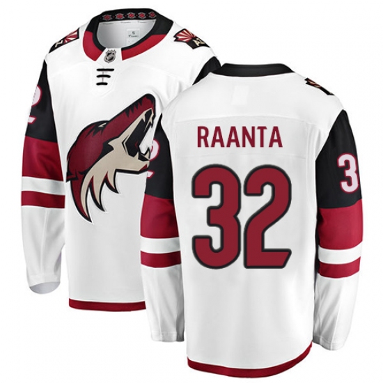 Youth Arizona Coyotes #32 Antti Raanta Fanatics Branded White Away Breakaway NHL Jersey - Ujersey