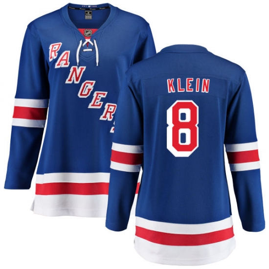 Women's New York Rangers #8 Kevin Klein Fanatics Branded Royal Blue Home Breakaway NHL Jersey