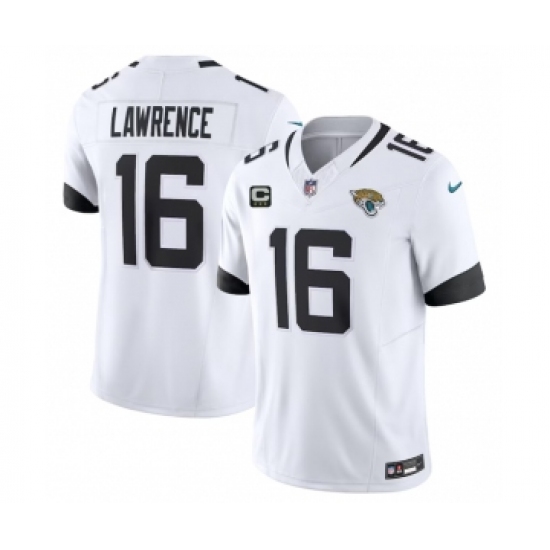 Men's Jacksonville Jaguars #16 Trevor Lawrence White 2023 F.U.S.E With 3- Star C Patch Vapor Untouchable Limited Football Stitched Jersey - Ujersey