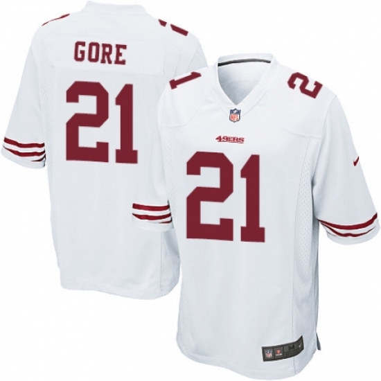 Men's Nike San Francisco 49ers #21 Frank Gore Game White NFL Jersey - Ujersey