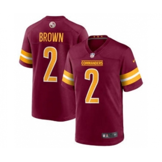 Men's Washington Commanders #2 Dyami Brown 2022 Burgundy Game Stitched Jersey - Ujersey