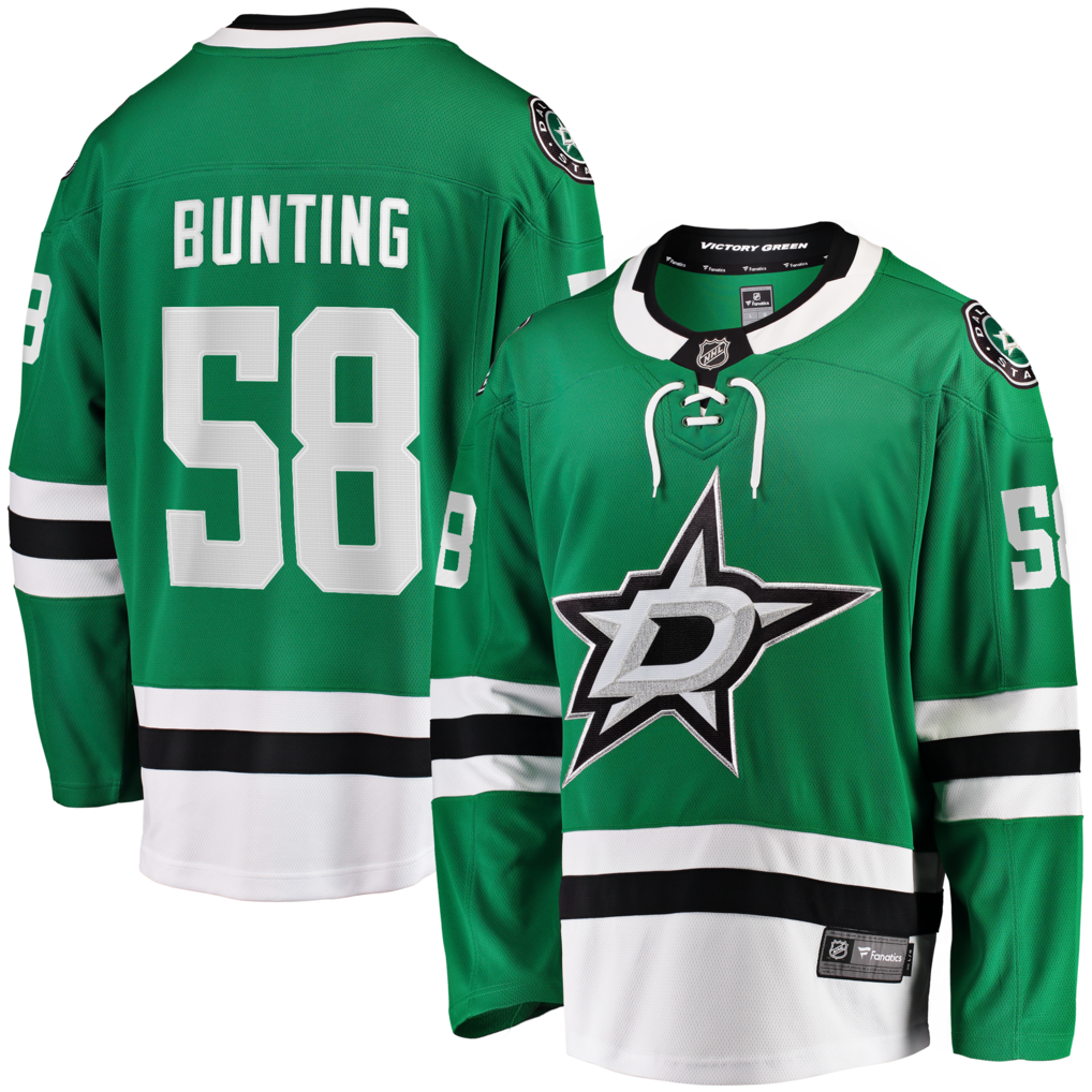 Men's Dallas Stars Michael Bunting Fanatics Kelly Green Home Breakaway Jersey - SUjersey01