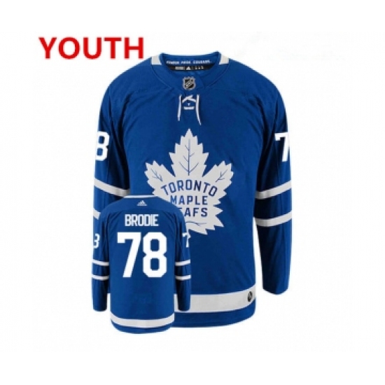 Youth Toronto Maple Leafs #78 TJ BRODIE Royal Blue Adidas Stitched NHL Jersey - Ujersey