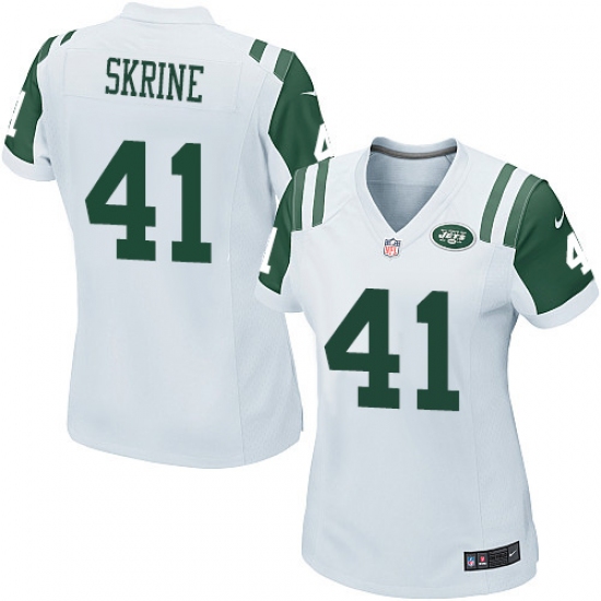 Women's Nike New York Jets #41 Buster Skrine Game White NFL Jersey - Ujersey