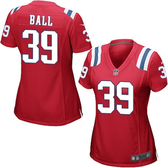 Women's Nike New England Patriots #39 Montee Ball Game Red Alternate NFL Jersey - Ujersey