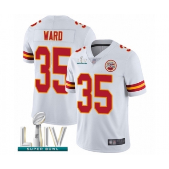 Youth Kansas City Chiefs #35 Charvarius Ward White Vapor Untouchable Limited Player Super Bowl LIV Bound Football Jersey - Ujersey