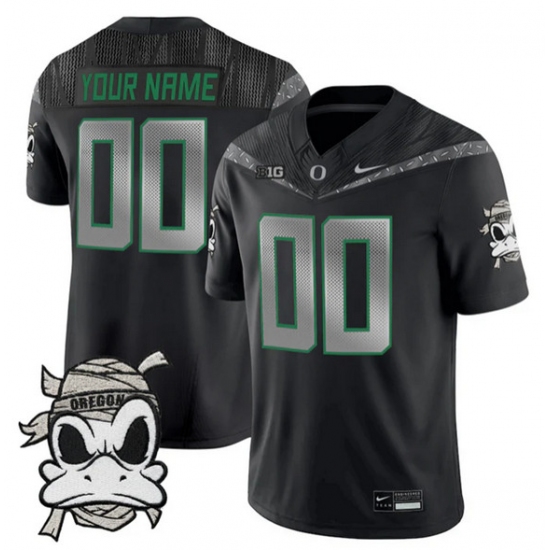 Men's Oregon Ducks Active Player Custom Black 2025 F.U.S.E. Mummy Duck Vapor Limited V1 Stitched Football Jersey - Ujersey