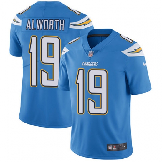 Youth Nike Los Angeles Chargers #19 Lance Alworth Electric Blue Alternate Vapor Untouchable Limited Player NFL Jersey - Ujersey