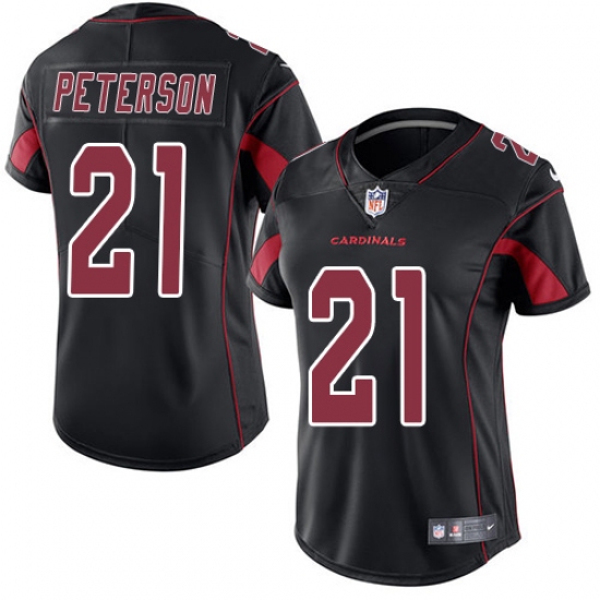 Women's Nike Arizona Cardinals #21 Patrick Peterson Limited Black Rush Vapor Untouchable NFL Jersey - Ujersey