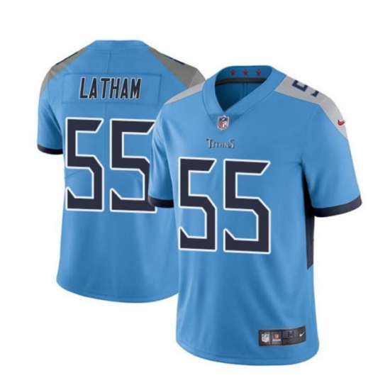 Men's Tennessee Titans #55 JC Latham Blue 2024 Draft Vapor Limited Football Stitched Jersey - Ujersey