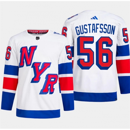 Men's New York Rangers #56 Erik Gustafsson White 2024 Stadium Series Stitched Jersey - Ujersey