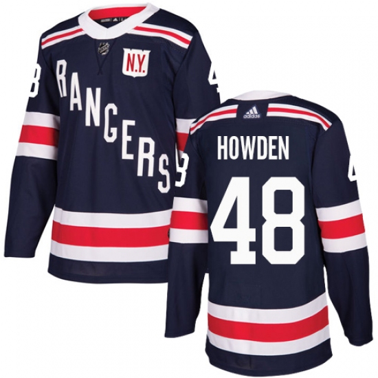 Men's Adidas New York Rangers #48 Brett Howden Authentic Navy Blue 2018 Winter Classic NHL Jersey - Ujersey