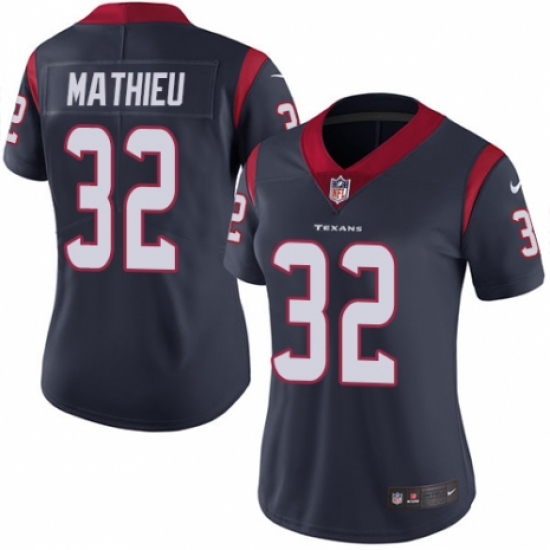 Women's Nike Houston Texans #32 Tyrann Mathieu Navy Blue Team Color Vapor Untouchable Elite Player NFL Jersey - Ujersey