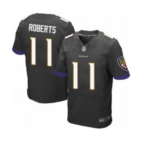 Men's Baltimore Ravens #11 Seth Roberts Elite Black Alternate Football Jersey - Ujersey