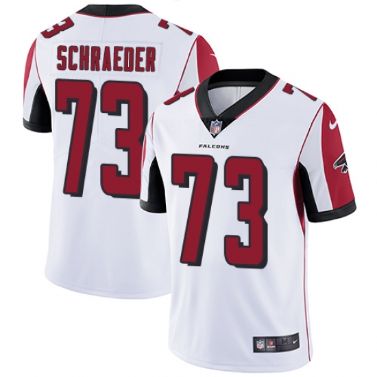 Men's Nike Atlanta Falcons #73 Ryan Schraeder White Vapor Untouchable Limited Player NFL Jersey - Ujersey