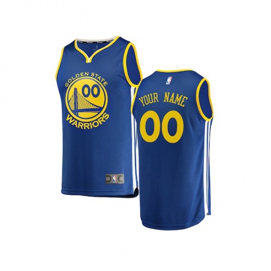 Youth Golden State Warriors Fanatics Branded Royal Fast Break Custom Replica Jersey - Icon Edition