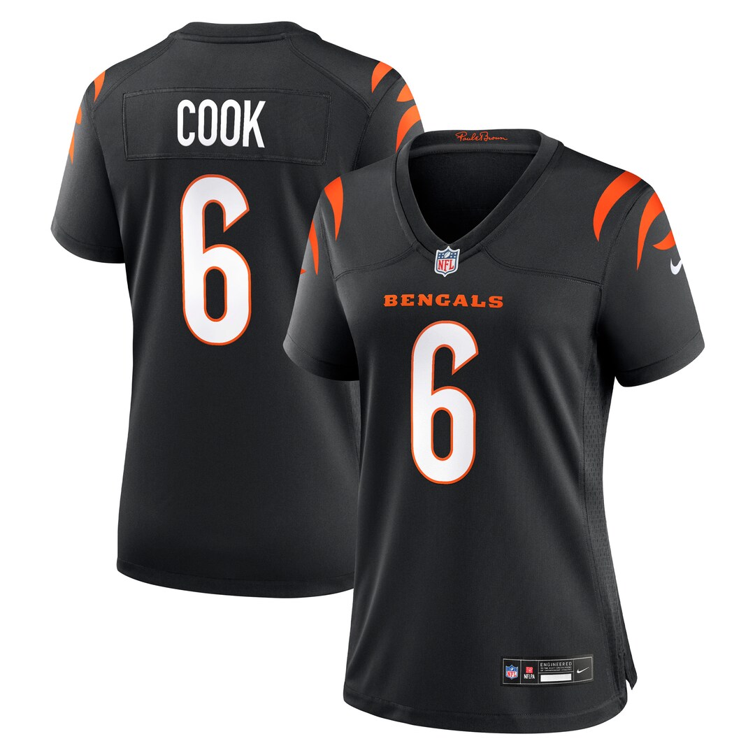 Women's Cincinnati Bengals Bryan Cook Nike Black Team Game Jersey - Ujersey