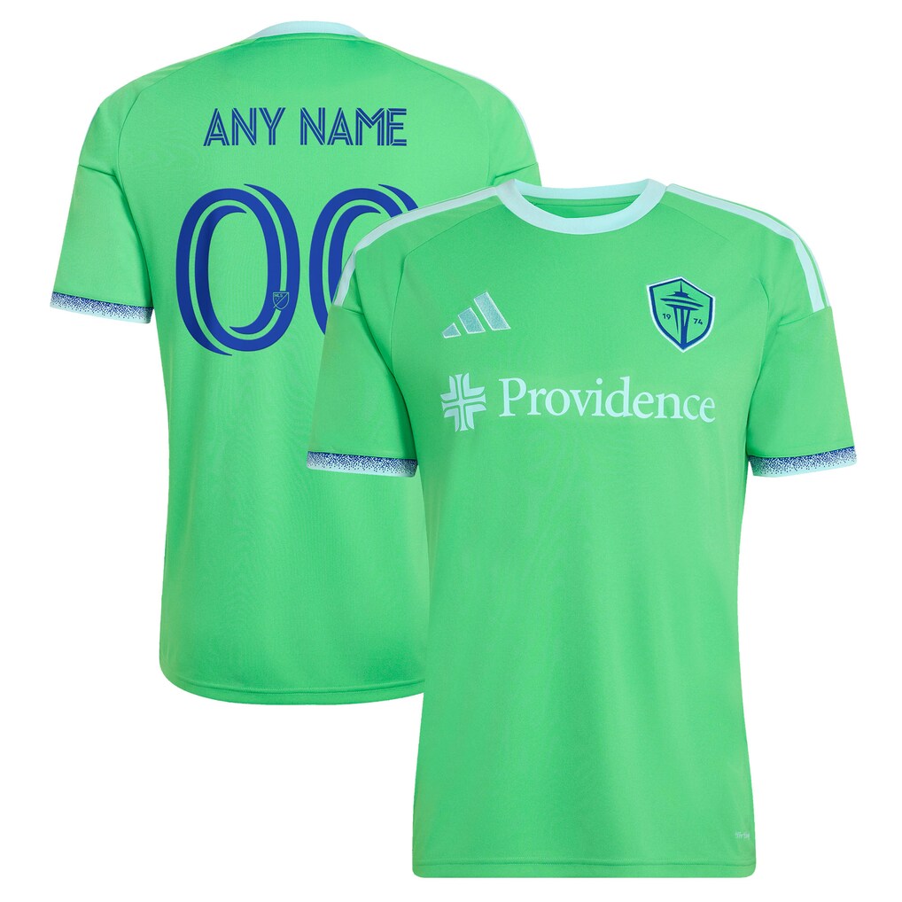 Men's Seattle Sounders FC adidas Rave Green 2026 The Evergreen State Kit Replica Custom Jersey - Ujersey