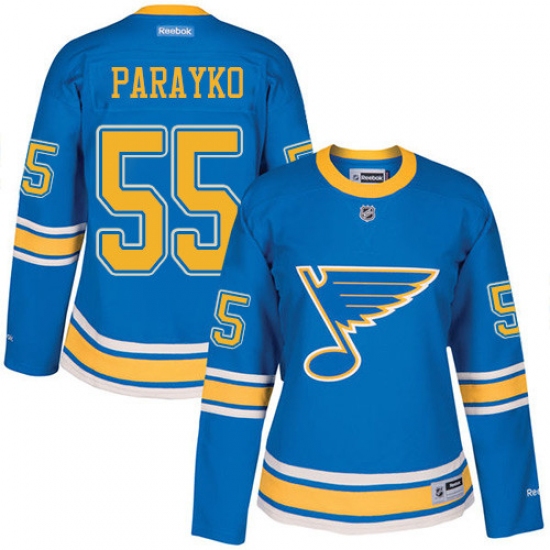Women's Reebok St. Louis Blues #55 Colton Parayko Authentic Blue 2017 Winter Classic NHL Jersey - Ujersey