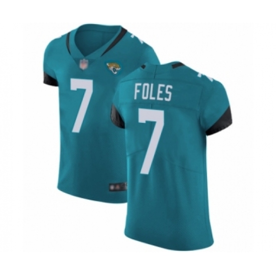 Men's Jacksonville Jaguars #7 Nick Foles Teal Green Alternate Vapor Untouchable Elite Player Football Jersey - Ujersey