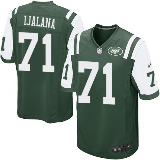 Men's Nike New York Jets #71 Ben Ijalana Game Green Team Color NFL Jersey - Ujersey