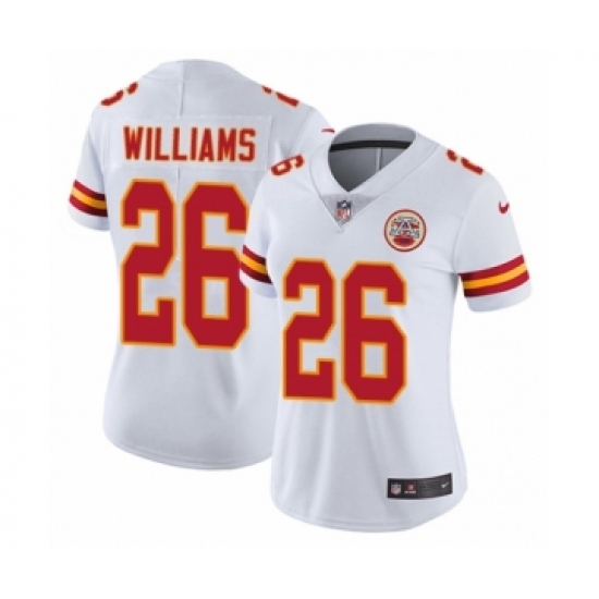 Women's Nike Kansas City Chiefs #26 Damien Williams White Vapor Untouchable Limited Player NFL Jersey - Ujersey