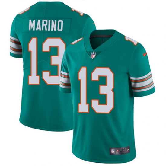 Youth Nike Miami Dolphins #13 Dan Marino Elite Aqua Green Alternate NFL Jersey - Ujersey