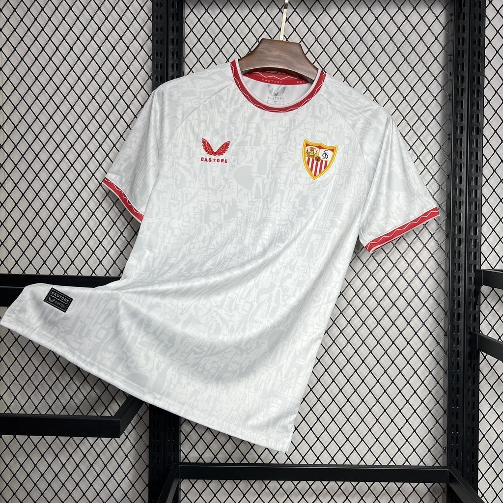 Sevilla FC Soccer Jersey Home Custom Shirt 2024/25 - ujerseystore
