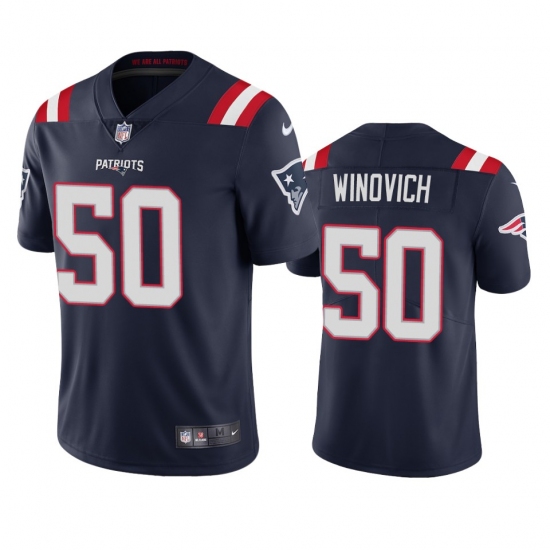 Nike New England Patriots #50 Chase Winovich Men's Navy 2020 Vapor Limited Jersey - Ujersey
