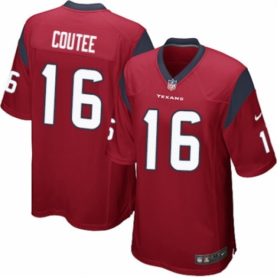 Men's Nike Houston Texans #16 Keke Coutee Game Red Alternate NFL Jersey - Ujersey