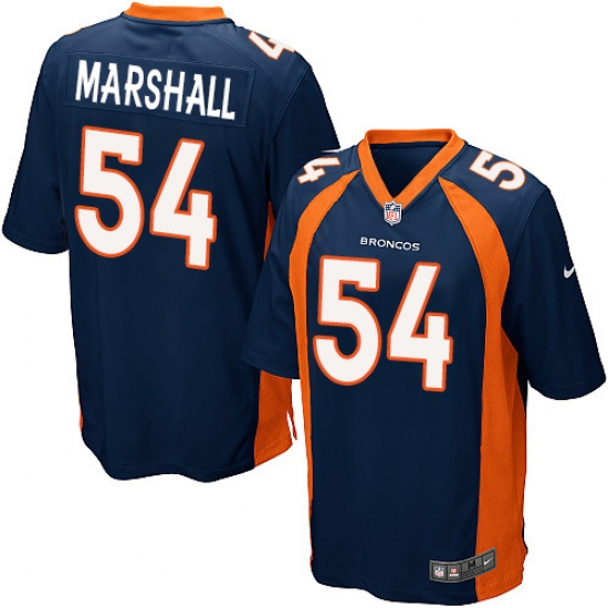 Men's Nike Denver Broncos #54 Brandon Marshall Game Navy Blue Alternate NFL Jersey - Ujersey