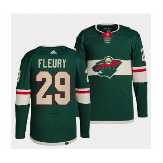 Men's Minnesota Wild #29 Marc-Andre Fleury Green Stitched Jersey