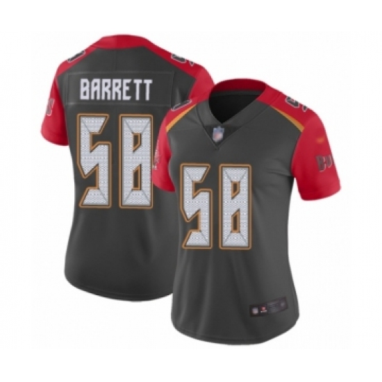 Women's Tampa Bay Buccaneers #58 Shaquil Barrett Limited Gray Inverted Legend Football Jersey - Ujersey
