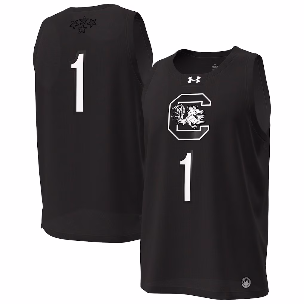 Women's Under Armour Black South Carolina Gamecocks #1 Replica Basketball Jersey - Ujersey NHL
