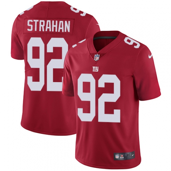 Men's Nike New York Giants #92 Michael Strahan Red Alternate Vapor Untouchable Limited Player NFL Jersey - Ujersey