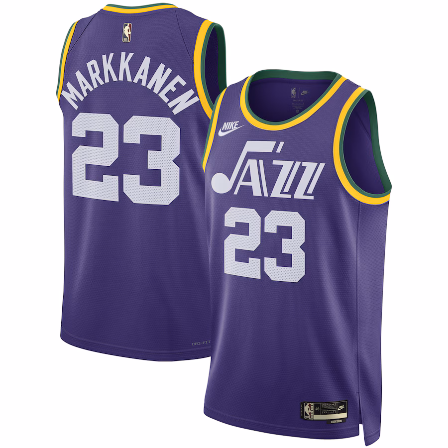 Unisex Utah Jazz Lauri Markkanen Nike Purple 2023/24 Swingman Replica Jersey - Classic Edition - Ujersey NHL