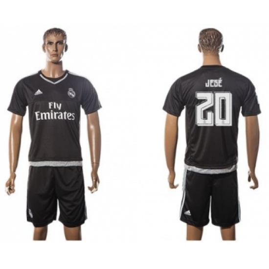 Real Madrid #20 Jese Black Soccer Club Jersey