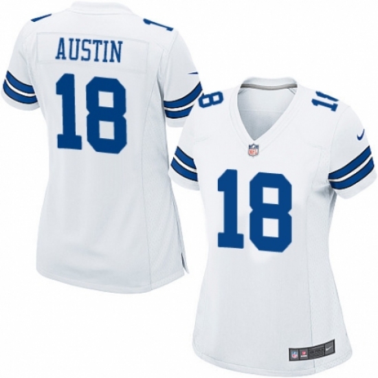 Women's Nike Dallas Cowboys #18 Tavon Austin Game White NFL Jersey - Ujersey