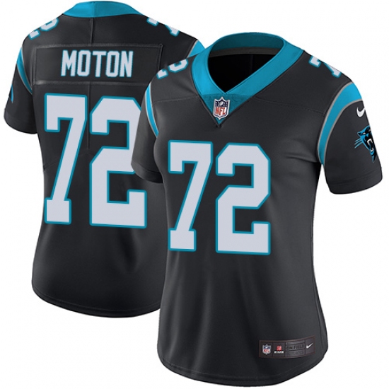 Women's Nike Carolina Panthers #72 Taylor Moton Black Team Color Vapor Untouchable Limited Player NFL Jersey - Ujersey