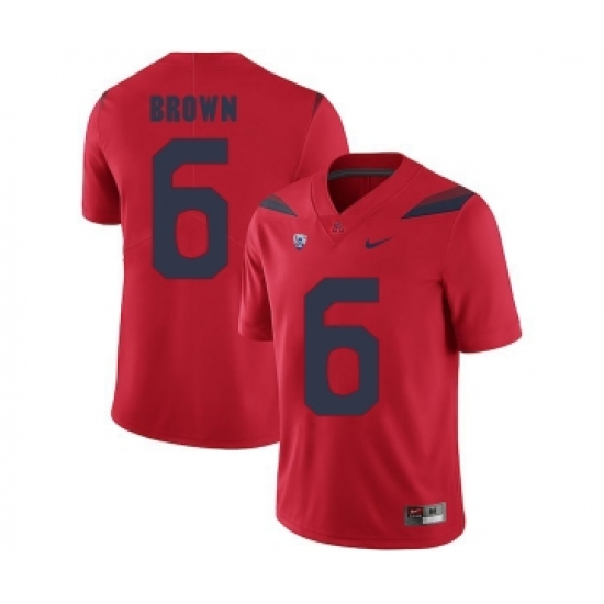 Arizona Wildcats 6 Shun Brown Red College Football Jersey - Ujersey
