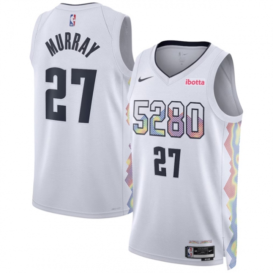 Men's Denver Nuggets #27 Jamal Murray White 2024-25 City Edition Stitched Basketball Jersey - Ujersey