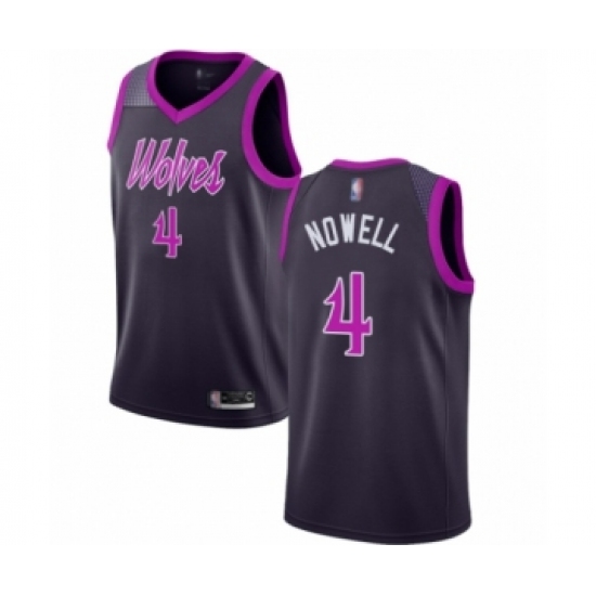 Youth Minnesota Timberwolves #4 Jaylen Nowell Swingman Purple Basketball Jersey - City Edition - Ujersey
