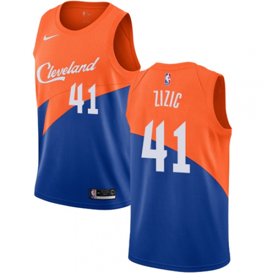 Men's Nike Cleveland Cavaliers #41 Ante Zizic Swingman Blue NBA Jersey - City Edition - Ujersey