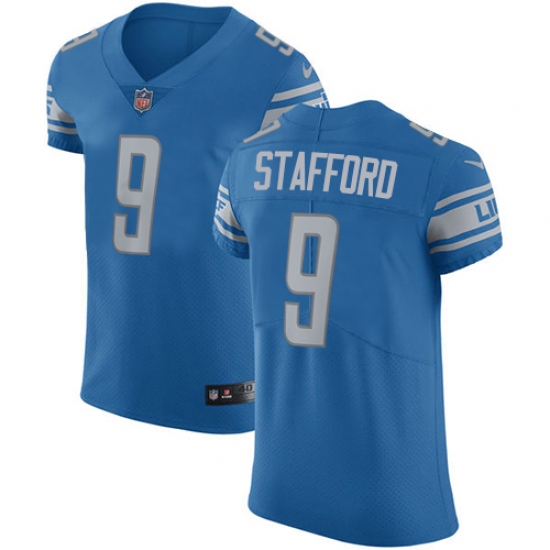 Men's Nike Detroit Lions #9 Matthew Stafford Light Blue Team Color Vapor Untouchable Elite Player NFL Jersey - Ujersey