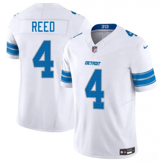 Men's Detroit Lions #4 D.J. Reed White 2025 F.U.S.E. Vapor Limited Football Stitched Jersey - Ujersey