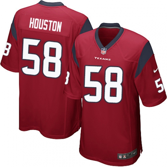 Men's Nike Houston Texans #58 Lamarr Houston Game Red Alternate NFL Jersey - Ujersey